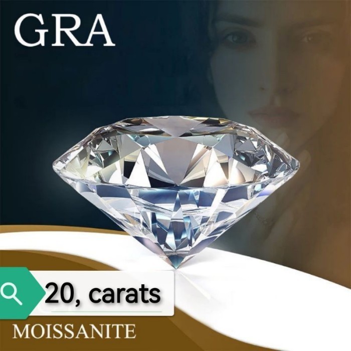 Ready MOISSANITE ASLI GRA LENGKAP SERTIFIKAT GRA RESM 20CT