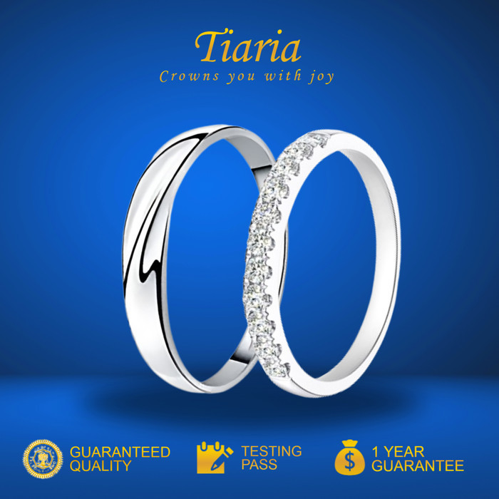 Ready Ready Cincin Tunangan 2-3 gram Berlian Moissanite GRA / Crystal Zircon - Tiaria Cincin Nikah