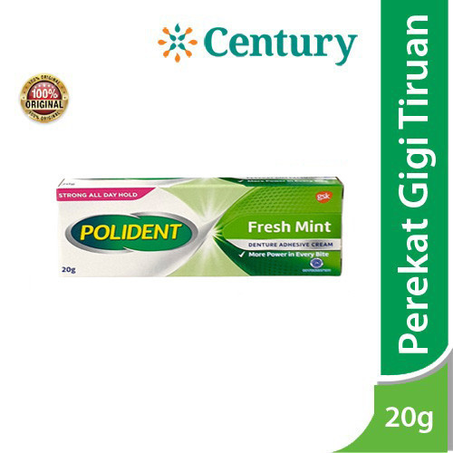 Polident Fresh Mint 20g / Perekat Gigi Tiruan / Lem Gigi / Gigi Palsu