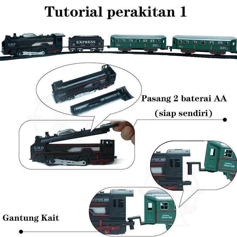 Diskon Mainan Kereta Retro Listrik Anak/Kereta Rel Besar Dengan Efek Suara Cahaya/Kereta Rel Retro/K