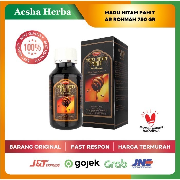 

Ready Madu Hitam Pahit Ar Rohmah Plus Propolis 750gr