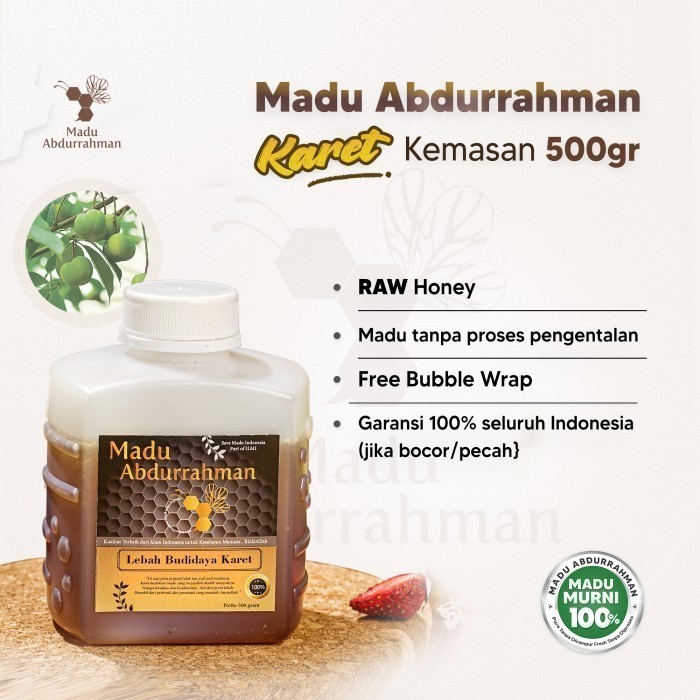 

Ready Madu Nektar Karet. Madu Abdurrahman 100% MURNI & ASLI Raw Honey