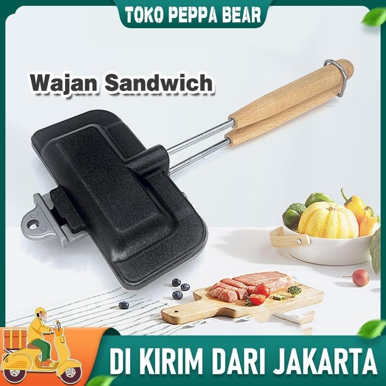 [PROMO] Non-sticky Alat Cetakan Sandwich Roti Bakar Mini Bahan Pengaman Wajan Sandwich/Cetakan Roti 