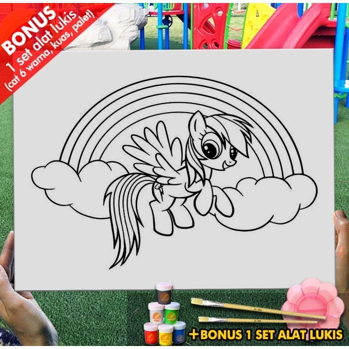 

KANVAS LUKIS COLORING BRONIES PONY 30X40 CM MEL1198