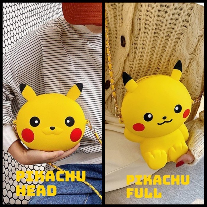 Tas Selempang Anak Rubber Jelly Pikachu