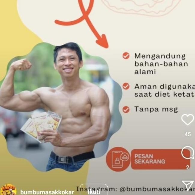 

Bumbu Masak Diet Kokar Sehat Rempah Asli Tanpa MSG Gula Garam Pengawet KS88