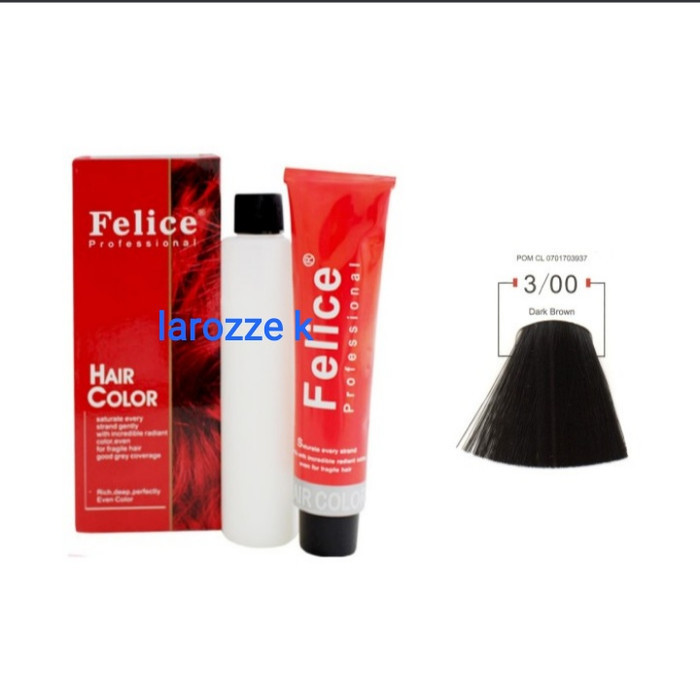 CAT RAMBUT FELICE 3/00 DARK BROWN