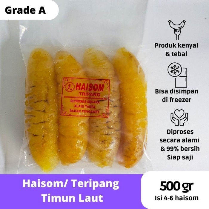 

Teripang haisom gosok 500gr bangka belitung siap masak hoisem hai som