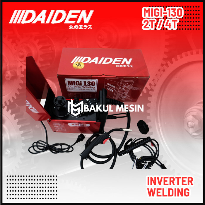 MIGi 130 Daiden Travo Mesin Las MIG MAG TIG MMA Argon Stainless