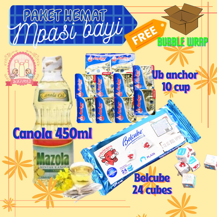 Paket Mpasi Bayi Unsalted Butter Elle/ Minyak Canola/ Keju Mpasi Bel