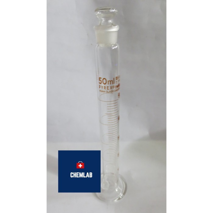 Gelas Ukur Tutup Kaca 50 ml IWAKI