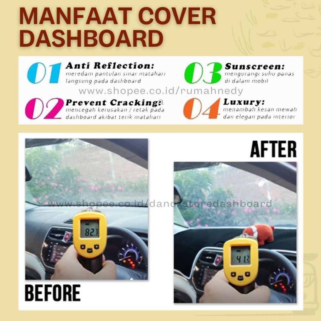 Cover Dasboard Mobil New Ayla Aksesoris Alas Dasbor Karpet Pelindung Dashboard