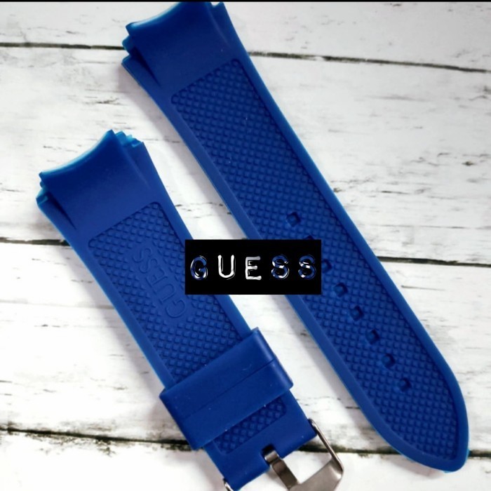 TALI STRAP JAM GUESS RUBBER RUBER STRAP GUES PRIA BIRU BUCKLE GUESS PROMO