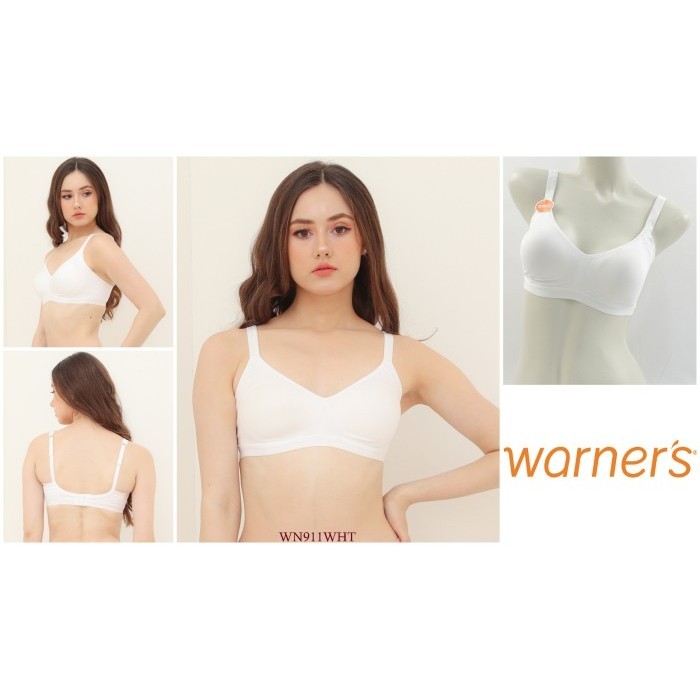 BARU BRA WANITA TANPA KAWAT BUSA TIPIS FULL CUP WARNERS SUPER ELASTIS WN911