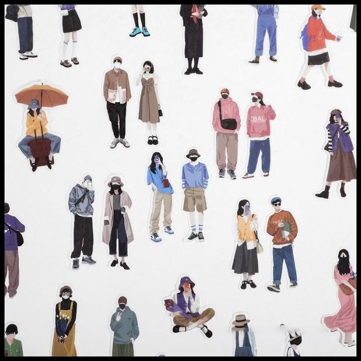 

BEST DEAL 40 PCS GIRL & BOY OOTD DECO AESTHETIC STICKER PLANNER DIY SCRAPBOOK !!!!!!!