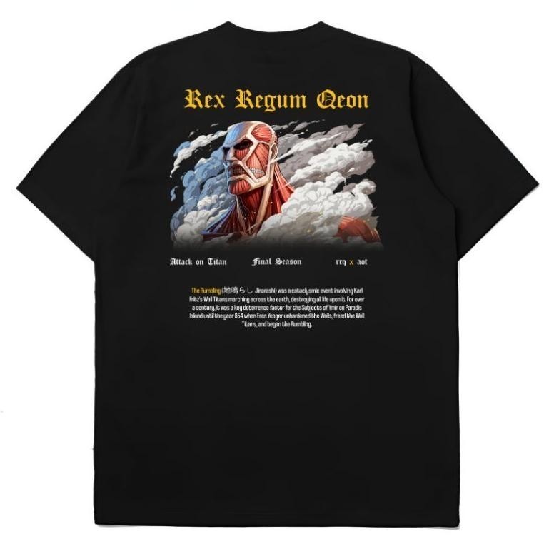 Terlaris Kaos T-Shirt Rumbling Rrq X Attack On Titan Original High Quality