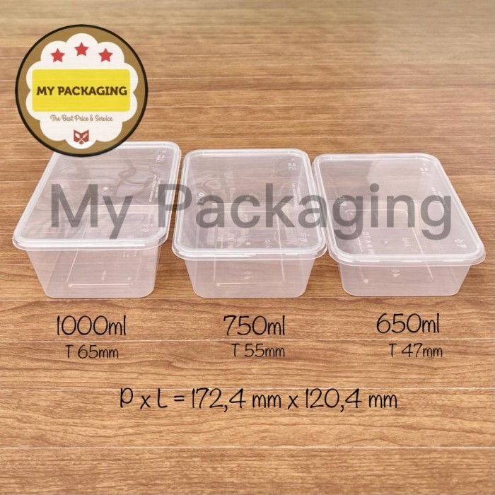 Kotak Makan Microwave / Food Box / Wadah Plastik 1000Ml