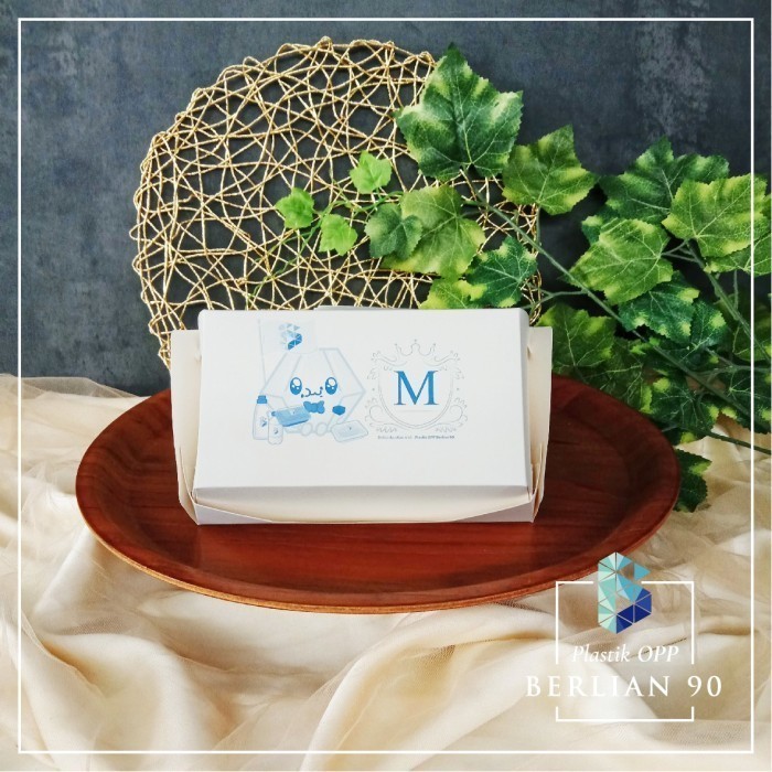 Kotak Nasi Ukuran M Paper Lunch Box Putih Kotak Makanan Kertas