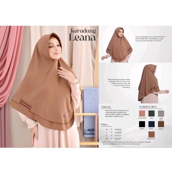 Rabbani Kerudung Dewasa Polos Bergo Hijab Instan Krd Leana