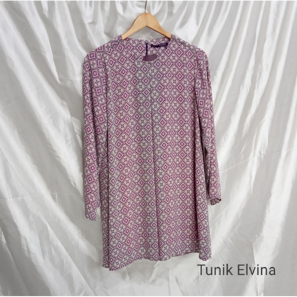 Elzatta Tunik Non Kaos Dewasa Motif / Kombinasi Tunik Elvina M