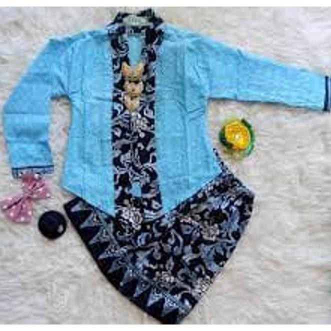 Sale Cuci Gudang Setelan Kebaya Anak Perempuan Lengan Panjang Umur 1-7 Tahun-Kutu Baru Anak Lengan P