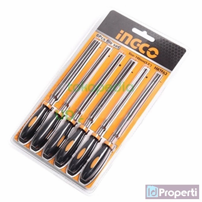 

Ingco HKTF63 Alat Pisau Kikir Pahat Kayu Besi 6pcs 140mm Wood Chisel