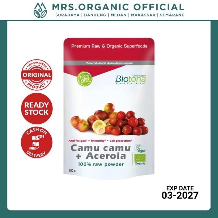 

Biotona Camu Camu + Acerola Raw 150 Gram