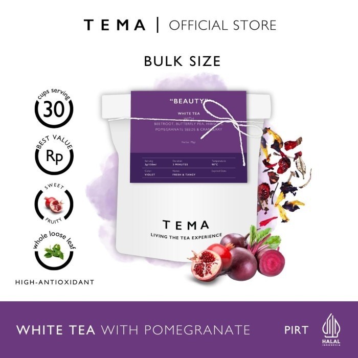 

TEMA Tea Loose Leaf Large Pouch - Beauty / White Beet Pomegranate