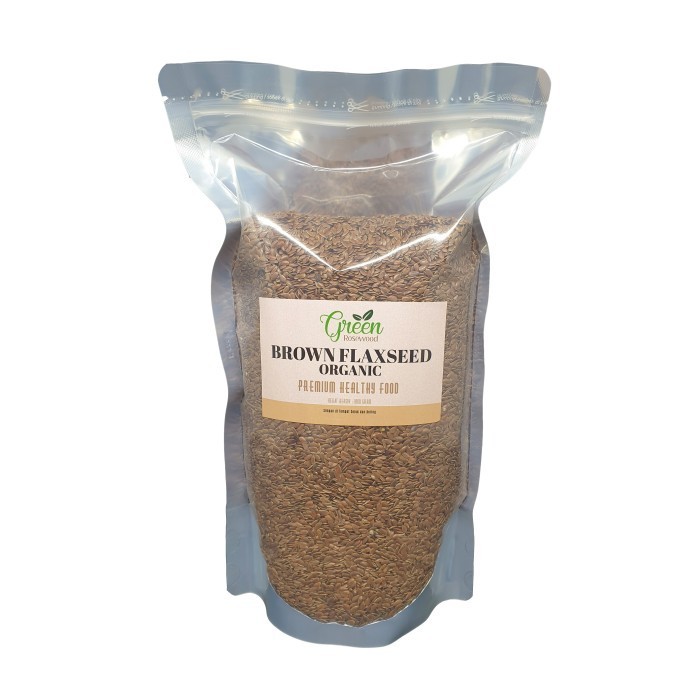

ORGANIC BROWN FLAXSEED 1 KG PREMIUM - BIJI RAMI 1000 GRAM - FLAXSEEDS