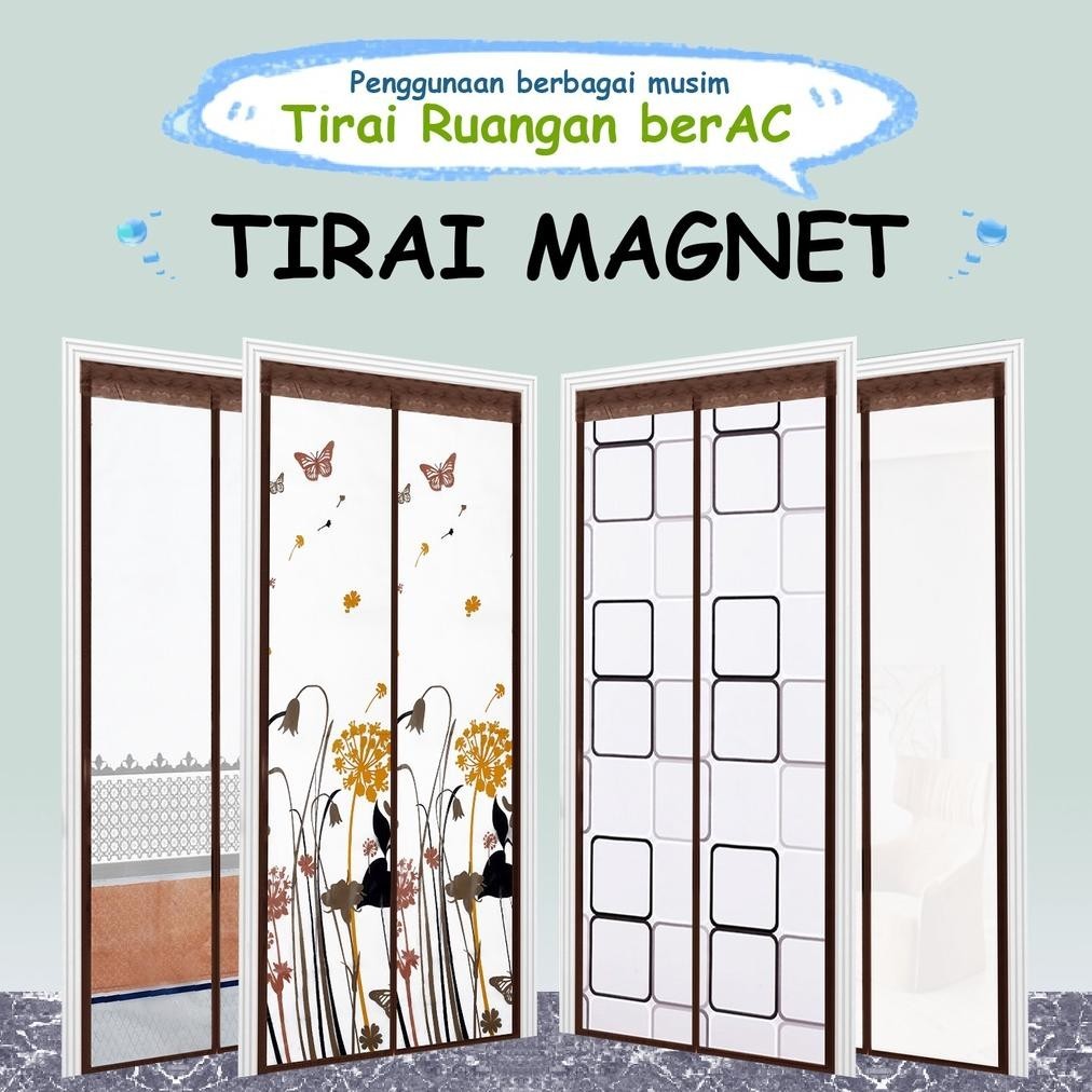 [PROMO] COD Terbaru Tirai Magnet Elegan (Khusus Ruang AC) M3A Ukuran 210x100 cm Bahan Plastik PVC Te