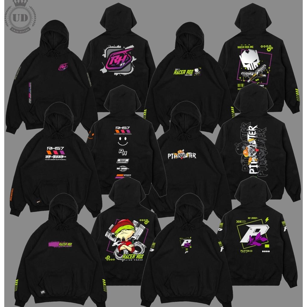 Terbaru Kaos Hoodie Distro Racing Balap Pria Wanita Hodie Herex Racing Gl Honda Classic Premium T-Sh