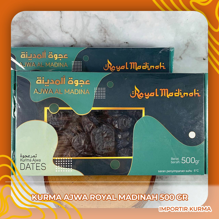 

siap kirim] KURMA AJWA ROYAL MADINAH PREMIUM ORIGINAL 500gr