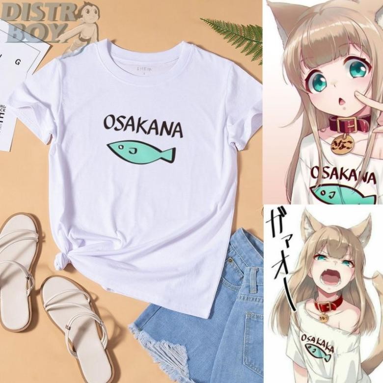 Limited Kaos Premium Osakana Neko Cosplay T-Shirt