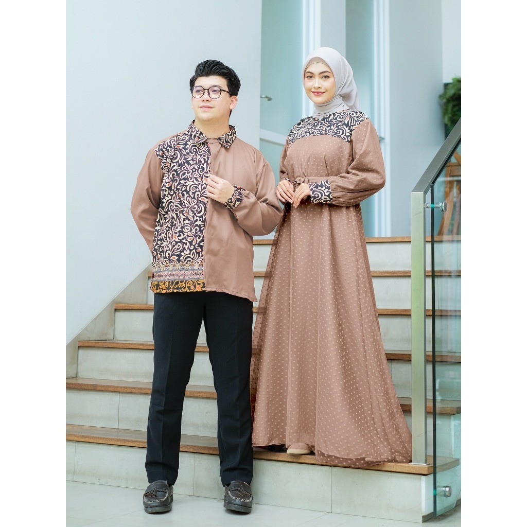 Gamis Couple Pasangan 2024 Ibu Anak Perempuan Games Srimbit Laki Koko Capel Lengan Panjang Pendek Dr