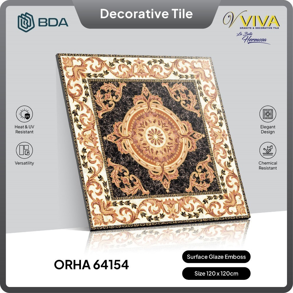 BDA Granite Tile 120x120 Keramik Granit Pola Dekorasi Interior Mewah  64154