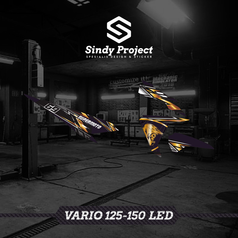 Striping Sticker Stiker Motor VARIO 125-150 LED OLD LAMA kode 007
