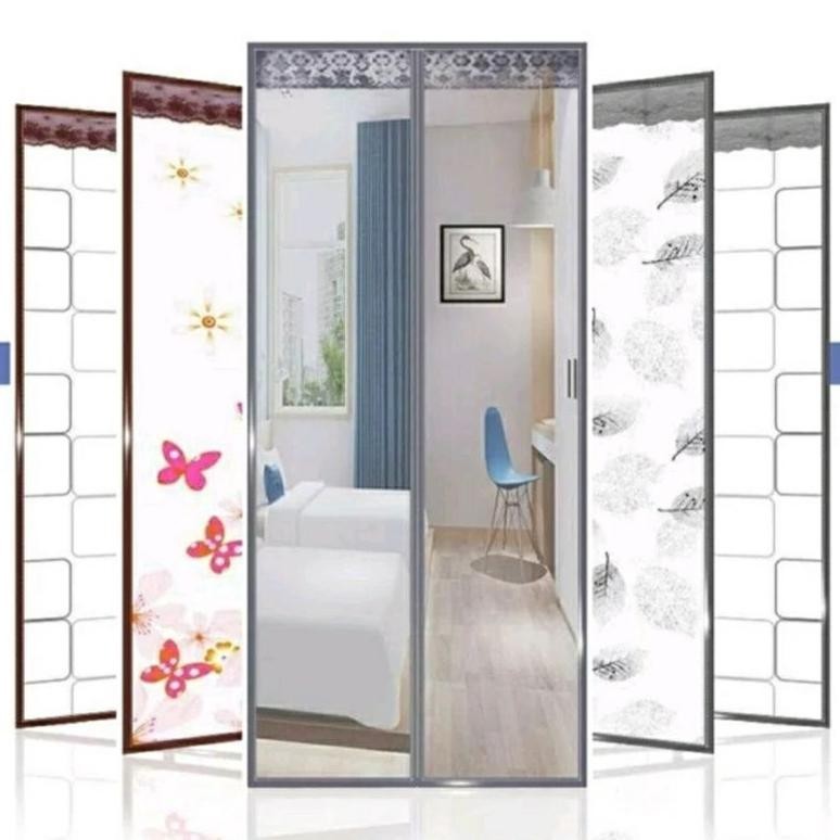 [PROMO] Tirai Magnet Pintu Khusus Ruangan BerAC Polos Tanpa Motif PVC