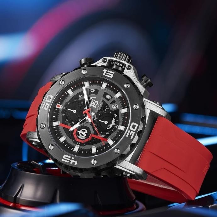 Jam Tangan Pria Original T5 3914G Black Silver