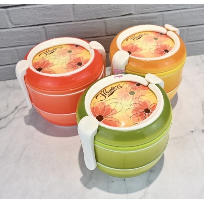 Kotak Makan 2 Susun / Rantang Makan Dua Susun / Kotak Sayur /Lunch Box