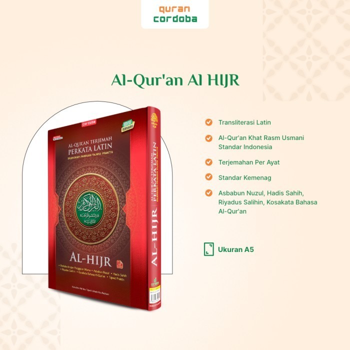 

Al Quran Cordoba Al HIJR Transliterasi Latin A5 Hijau