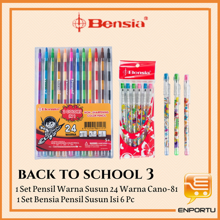 

Paket Back To School 3 / Set Alat Tulis dan Pensil Warna Susun