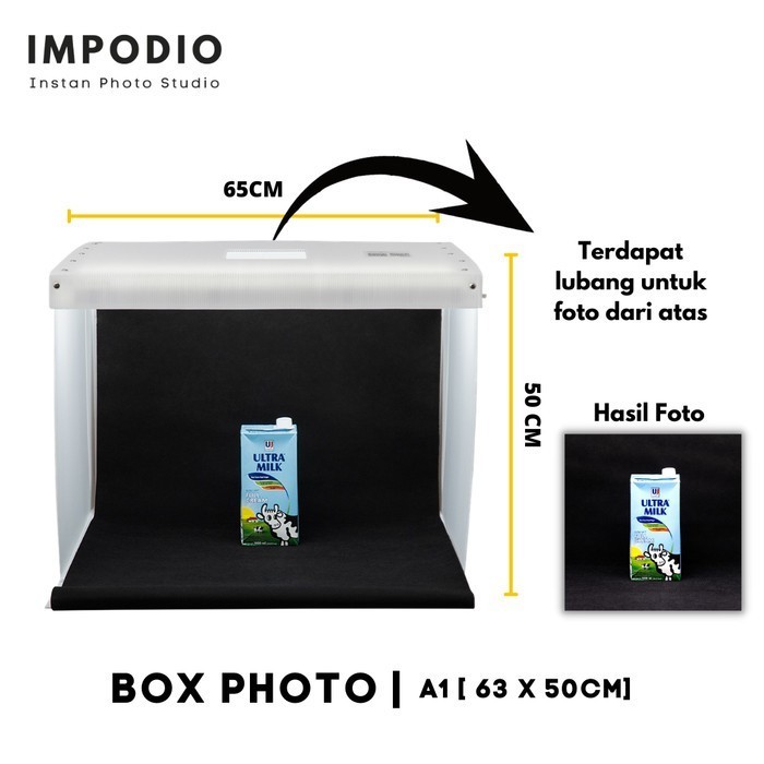 MINI STUDIO BOX PHOTO UKURAN A1 - (PAKET DENGAN ALASFOTO)