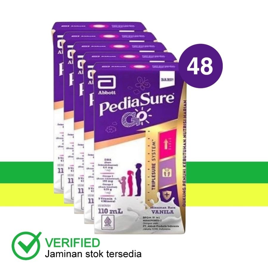 

PEDIASURE Go Triplesure Vanila Susu UHT 110 ml - Karton