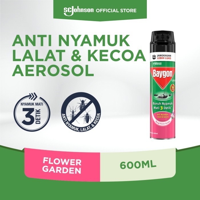 Baygon Aerosol Flower Garden 600ml