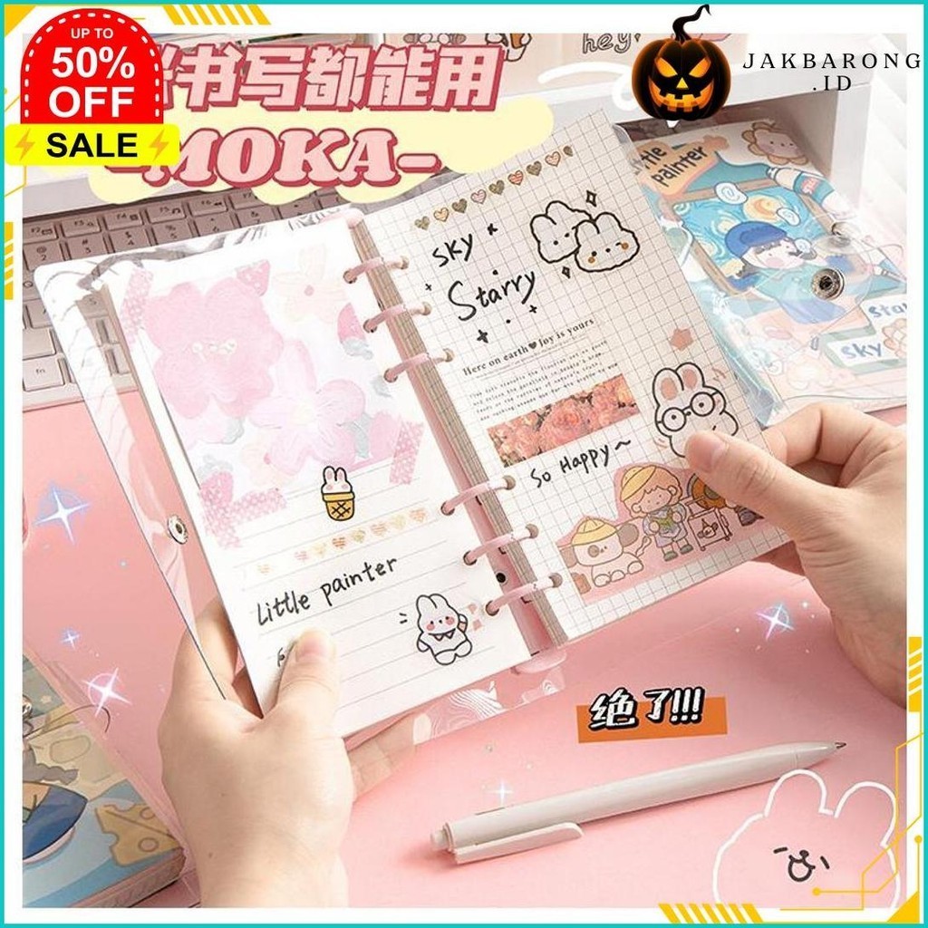 

SET PAKETAN BINDER A6 6 RING DIARY BOOK JOURNAL - BUKU TULIS HARIAN TERLARIS