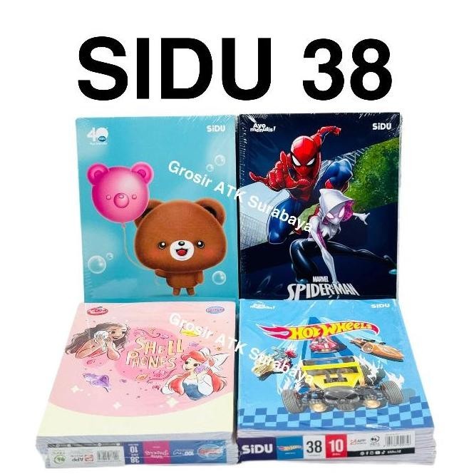 

fg-87 ( GROSIR 10 PCS BUKU / 1 PAK / 1 PACK ) Buku Tulis Sinar Dunia SiDu SD 38 Halus Strimin Kotak Kecil Tanggung Besar Hemat