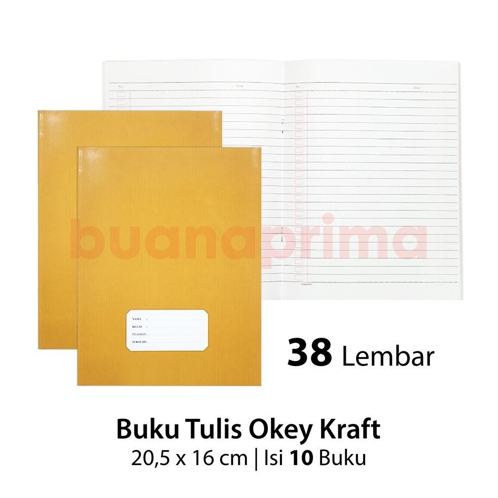 

Fgs-3 Buku Tulis Okey Kraft 38 Lembar Isi 10 Buku Sampul Coklat Notebook Sekolah Kwarto Murah