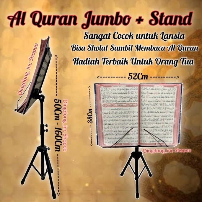 [Ready] Stand + Al Quran Jumbo Paket Dudukan + Alquran Lansia