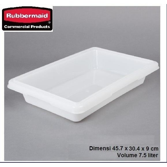 [Bayar Di Tempat] Rubbermaid Food Box White / Container Makanan 7.5 Liter #Fg3507