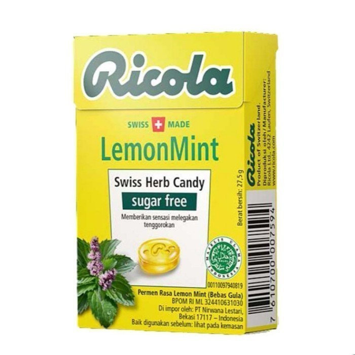 

Ricola Sugar Free Permen Lemon Mint 40 g